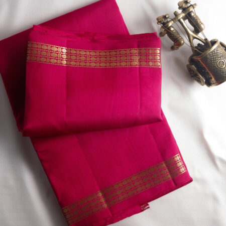 Pure Silk Dhothi Rani Pink