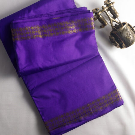 Pure Silk Dhothi Royal Blue