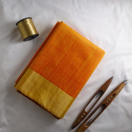 Golden Yellow Pure Dupion Raw Silk