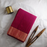 Pinkish Purple Pure Dupion Raw Silk