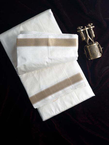 Pure Silk Dhothi Cream