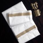 Pure Silk Dhothi White