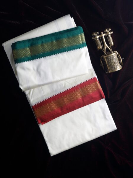 Pure Silk Dhothi Cream