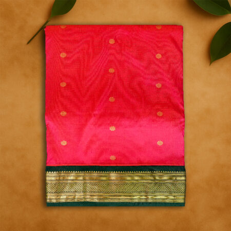 9 YARDS PURE SILK KANAK/GREEN