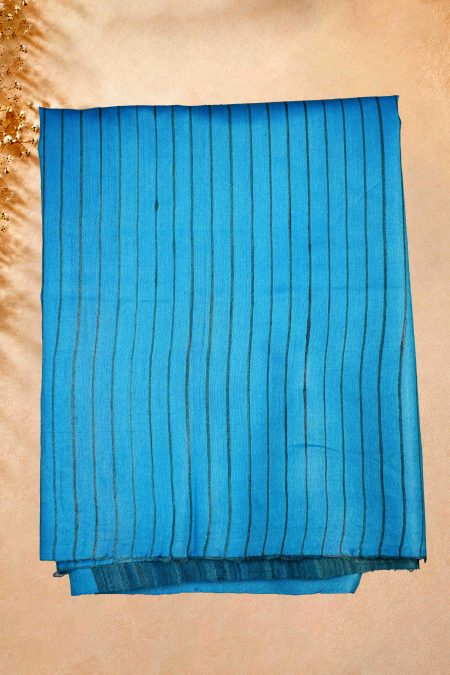Tussar Silk Saree - Sky Blue - MGMAAB0197