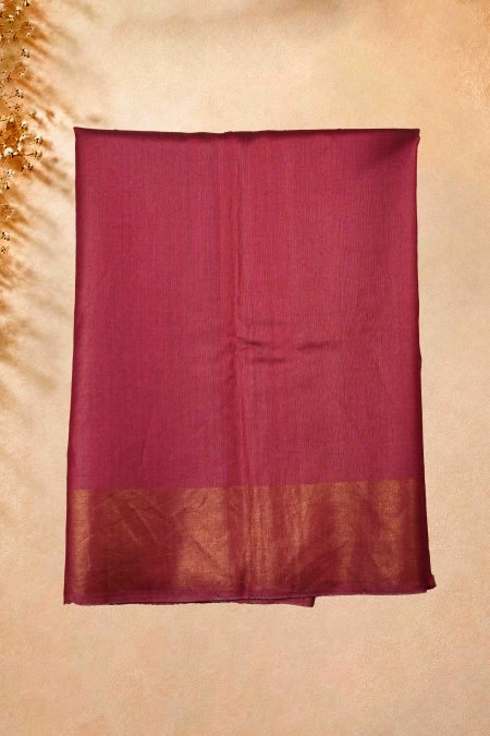 Tussar Silk Saree - Red & Black & Cream - MGMAAB0223