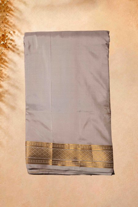 Pure Silk Dhoti - Lavender - MGMAAB0278