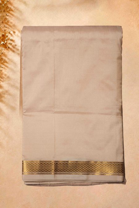 Pure Silk Dhoti - Peach - MGMAAB0280