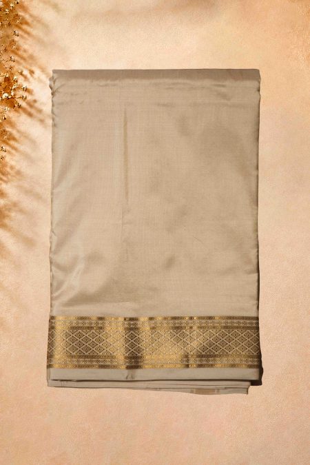 Pure Silk Dhoti - Cream - MGMAAB0281