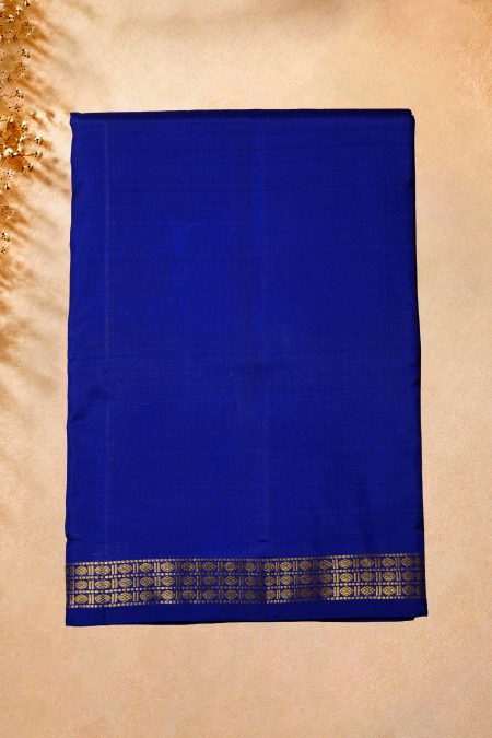 Pure Silk Dhoti - Navy Blue - MGMAAB0285